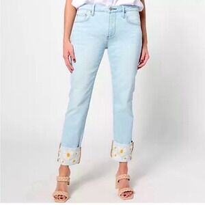 DRIFTWOOD Colette Light Blue Jeans with Daisy Embroidery size 20